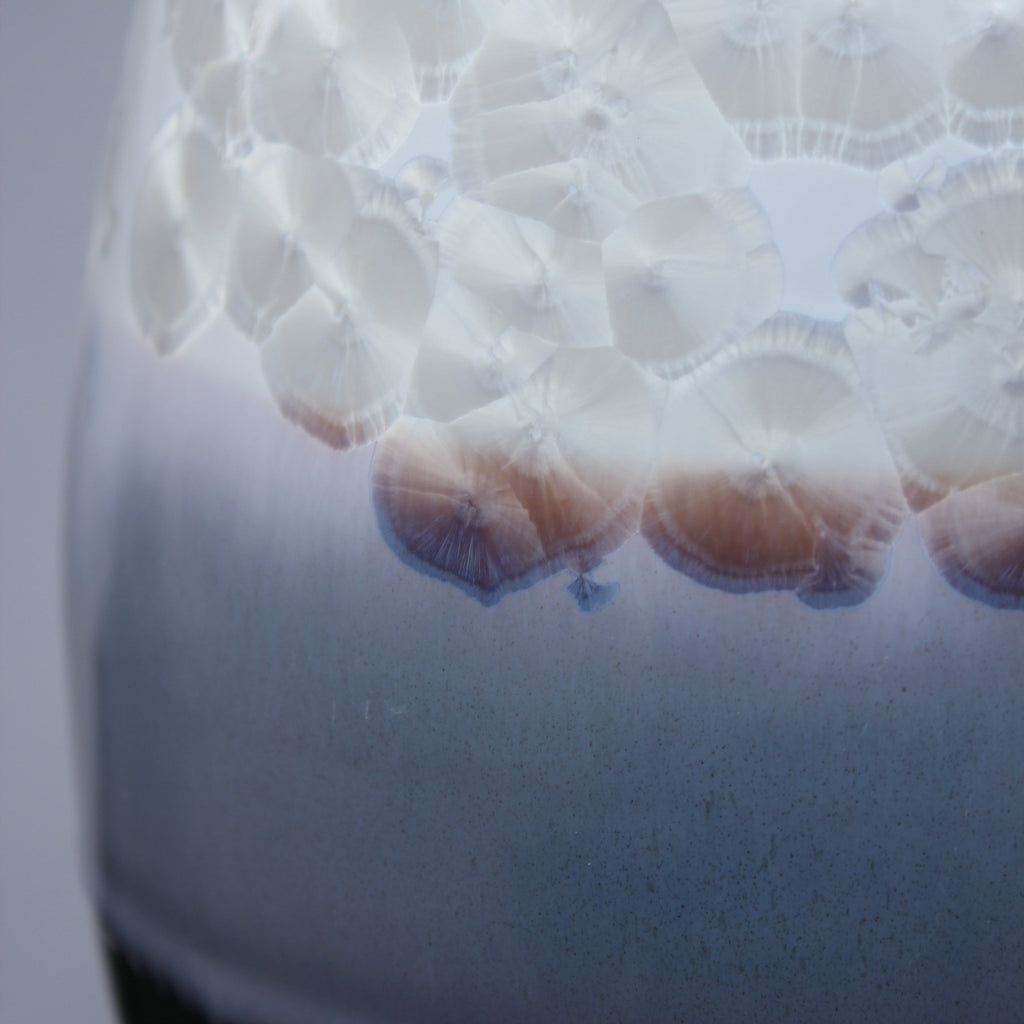 Crystal vase - Black/Snow white