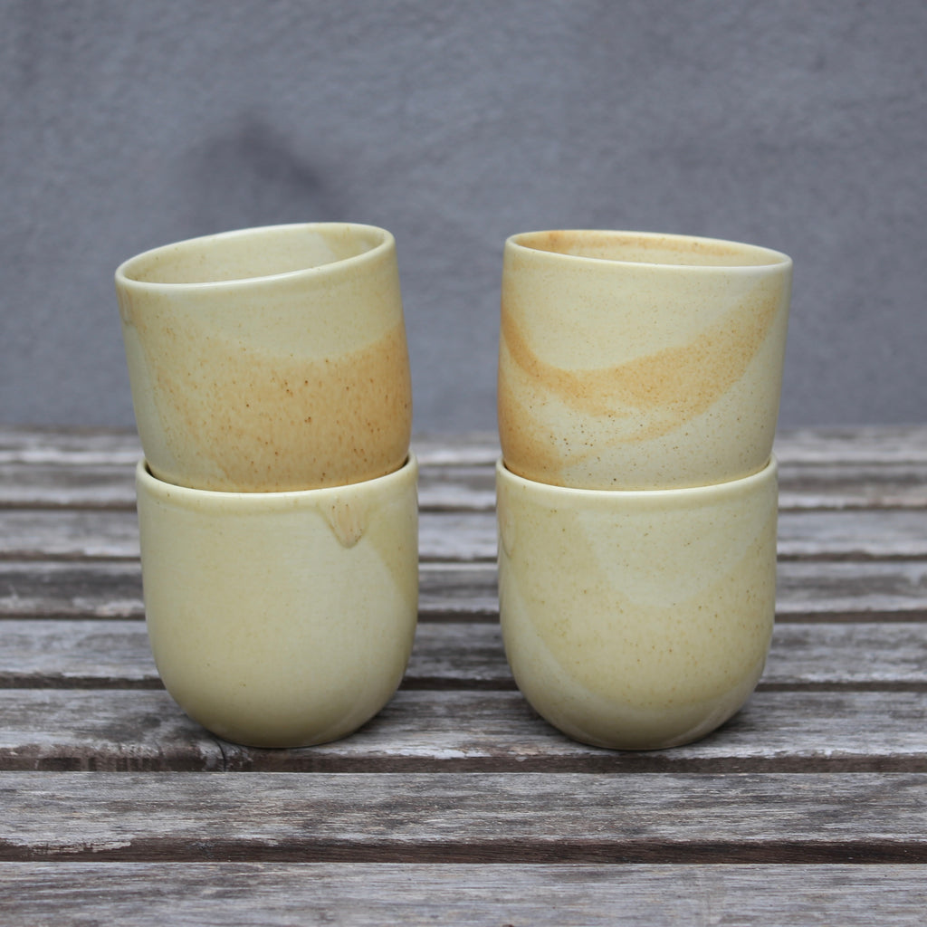 Tone kopper - sæt m. 4 stk. - Yellow (2. sortering)