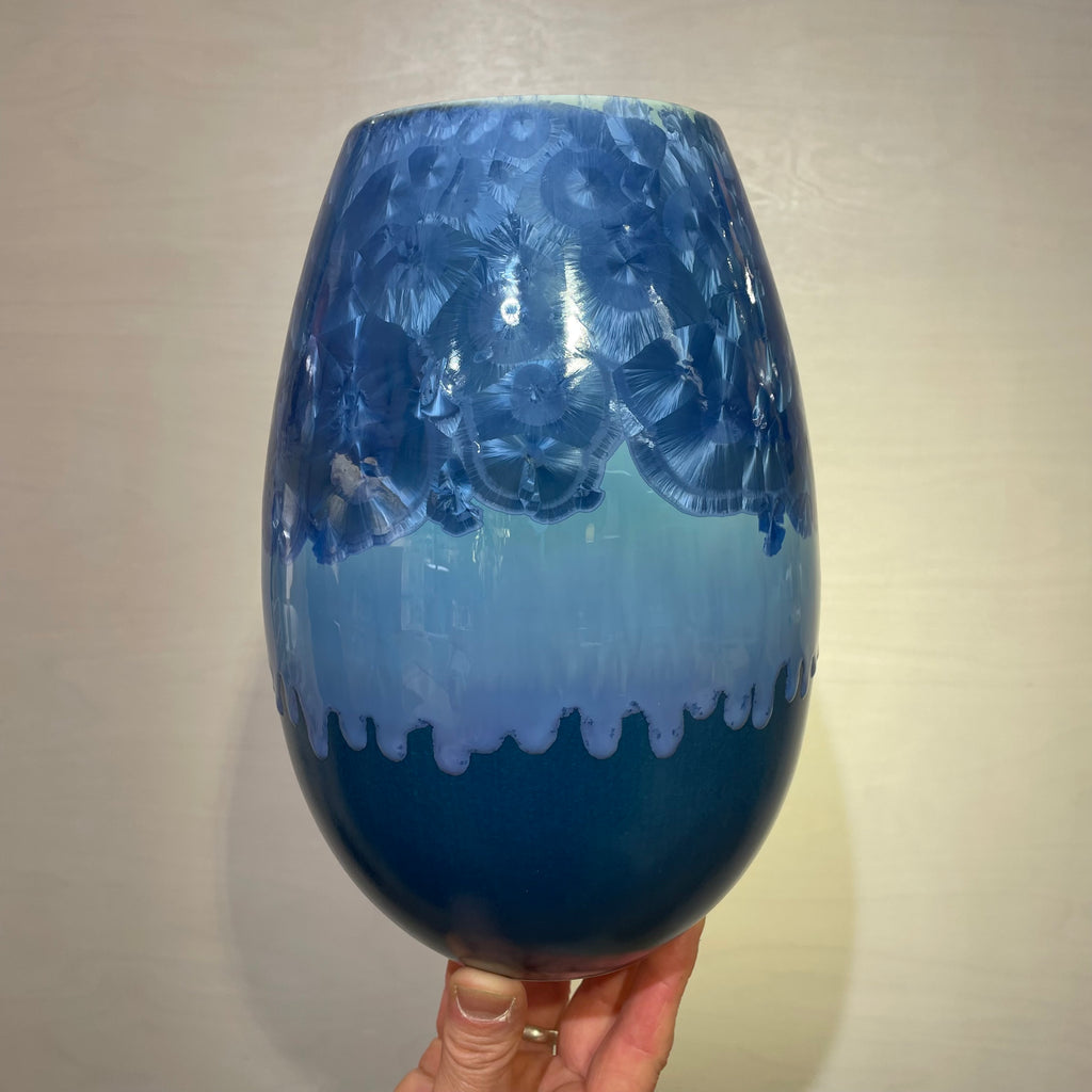 Crystal vase - Dark Blue (2. sortering)