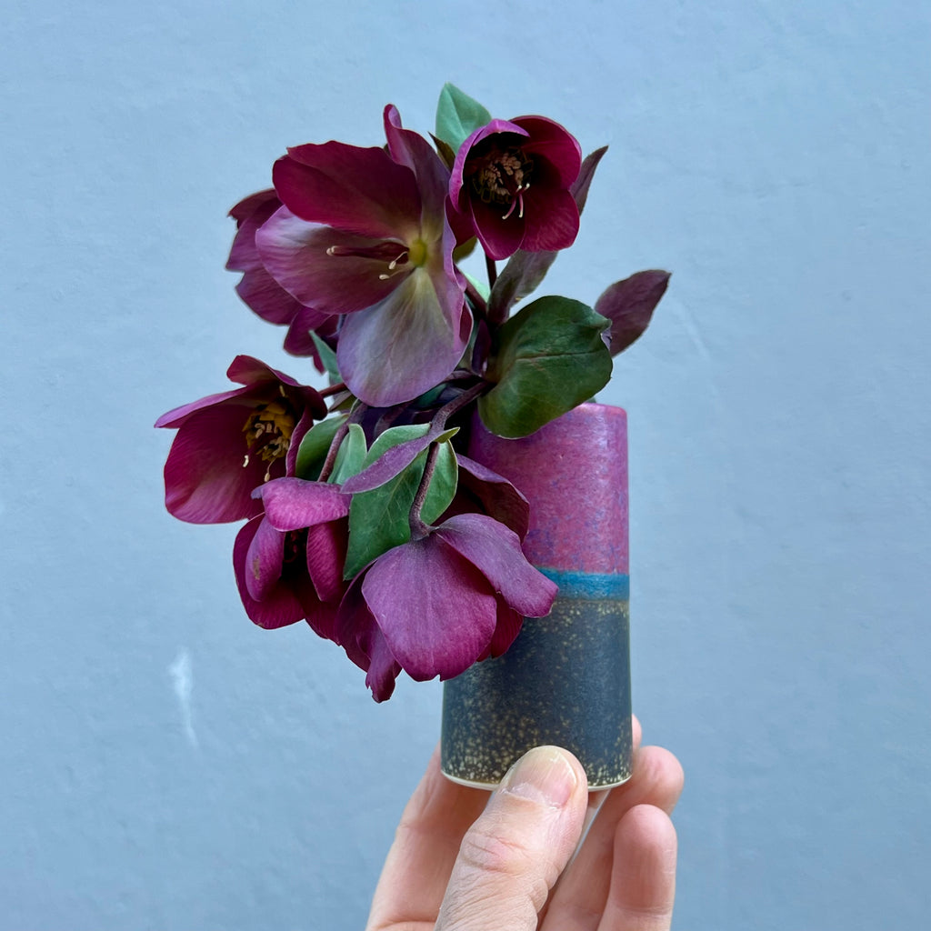 Sustain Vase - Black / Pinkblue