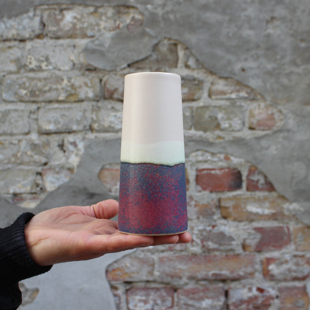 Sustainable Vase - Redblue/Nude