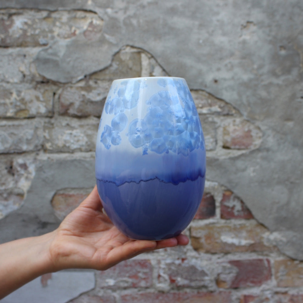 Crystal vase - Royal Blue