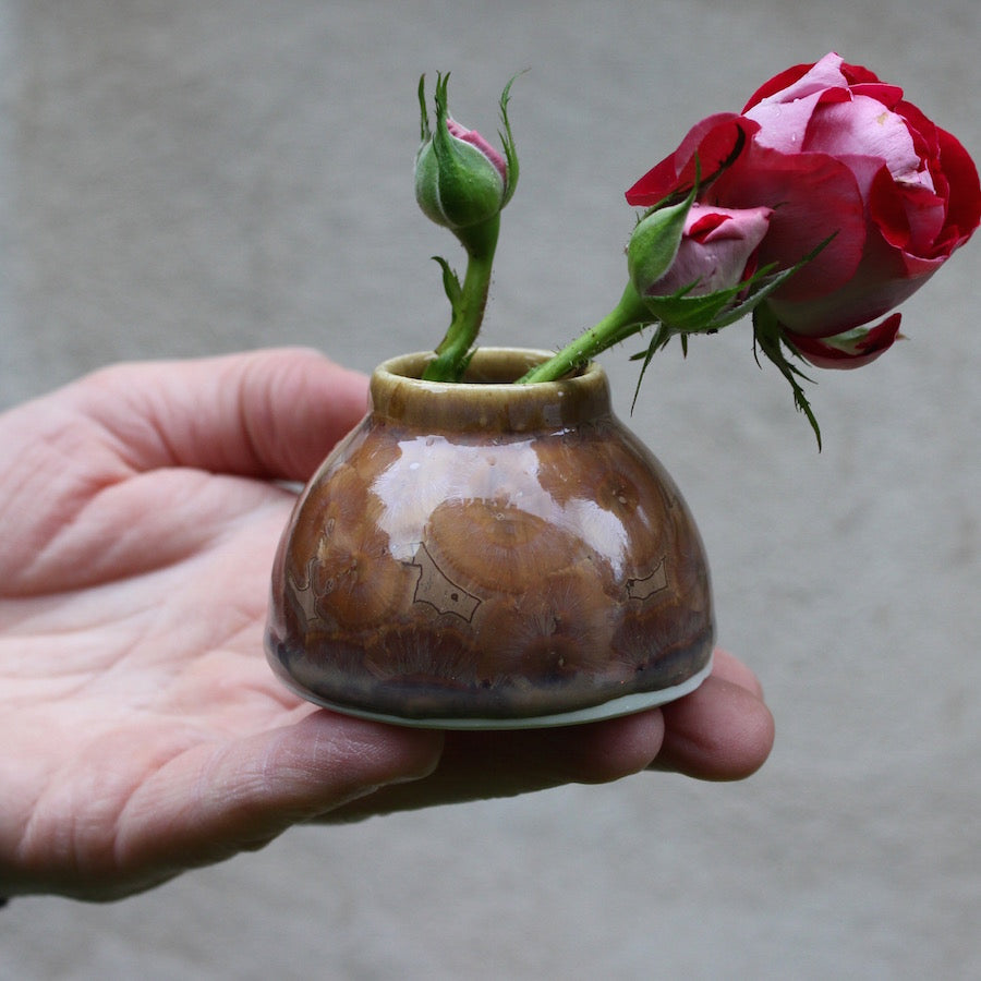 Minivase - Warm Brown Crystals