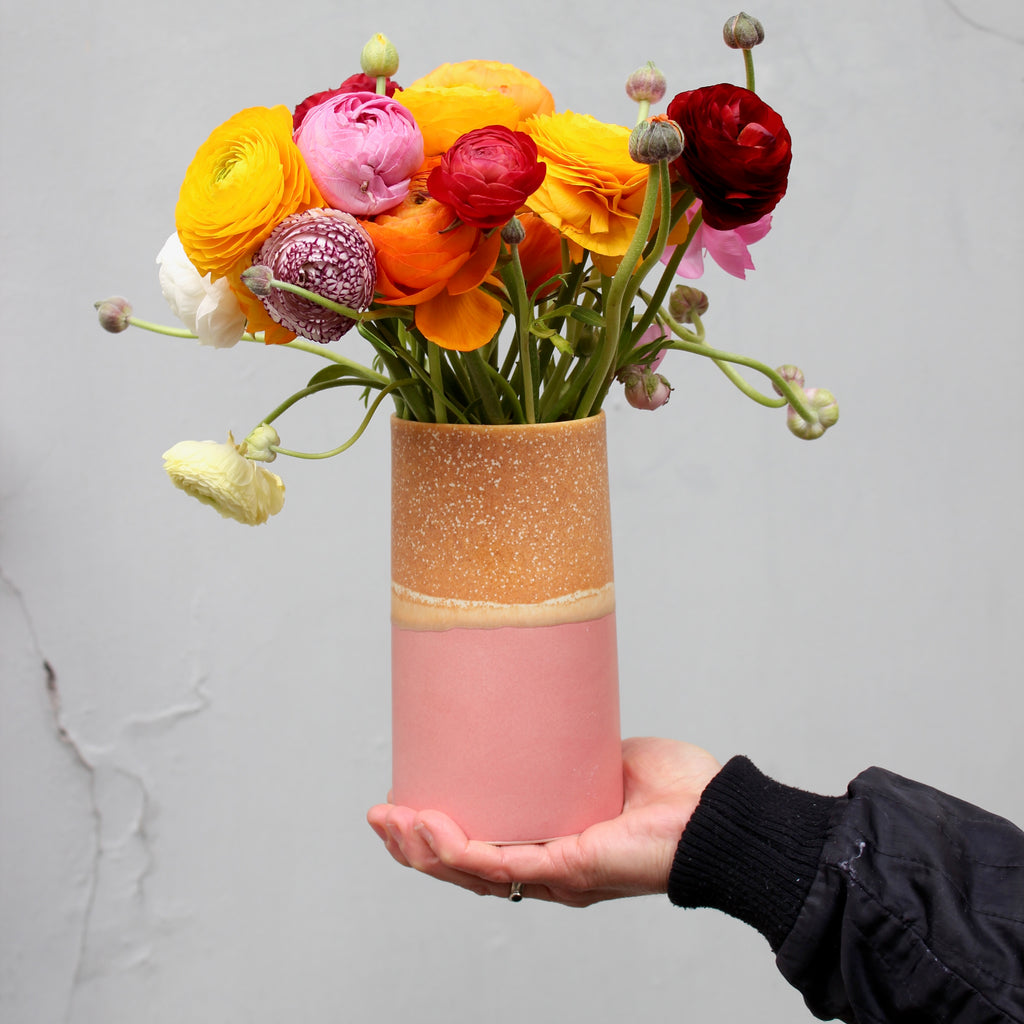 Sustainable Vase - Watermelon / Yellow Freckles