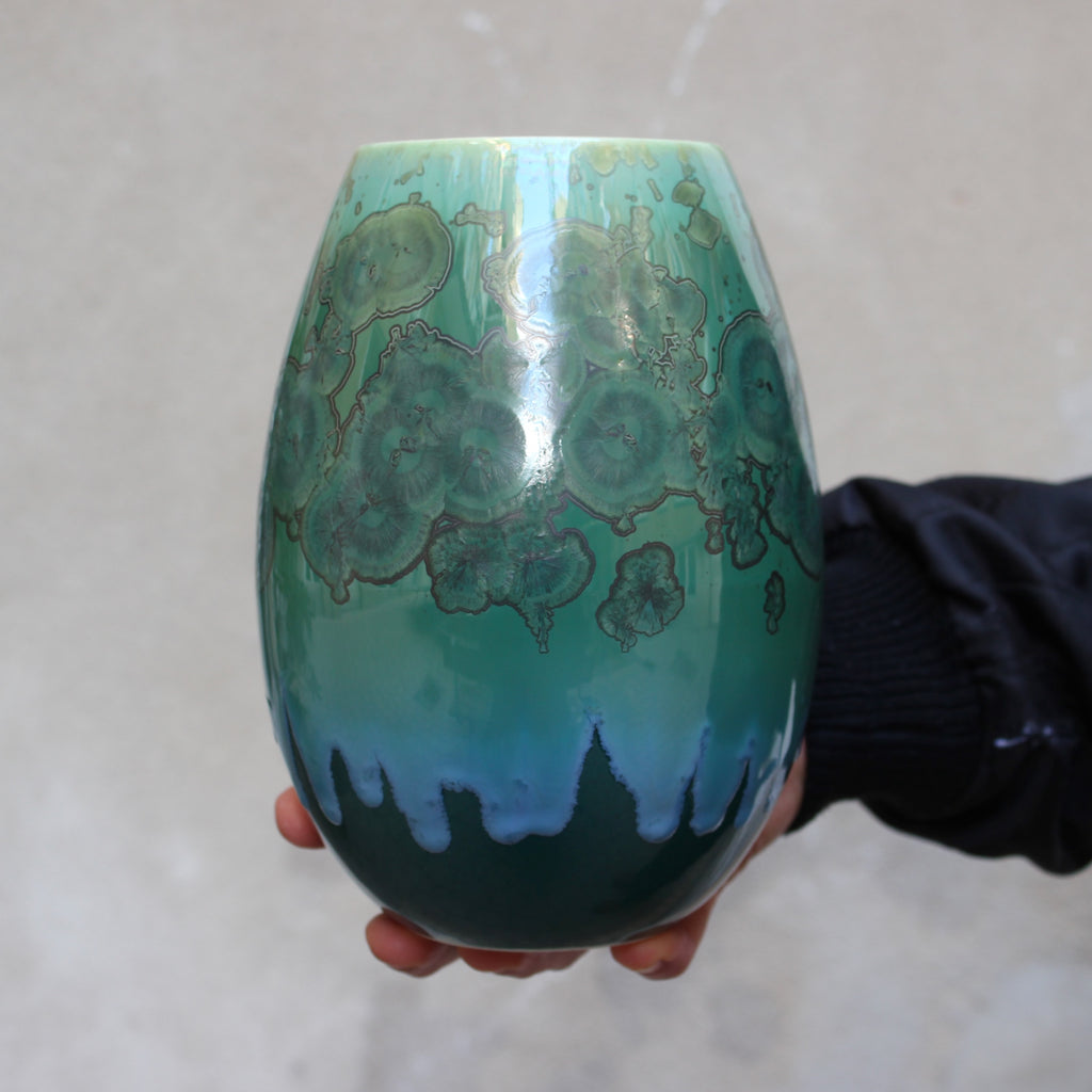 Crystal vase - Copenhagen Green
