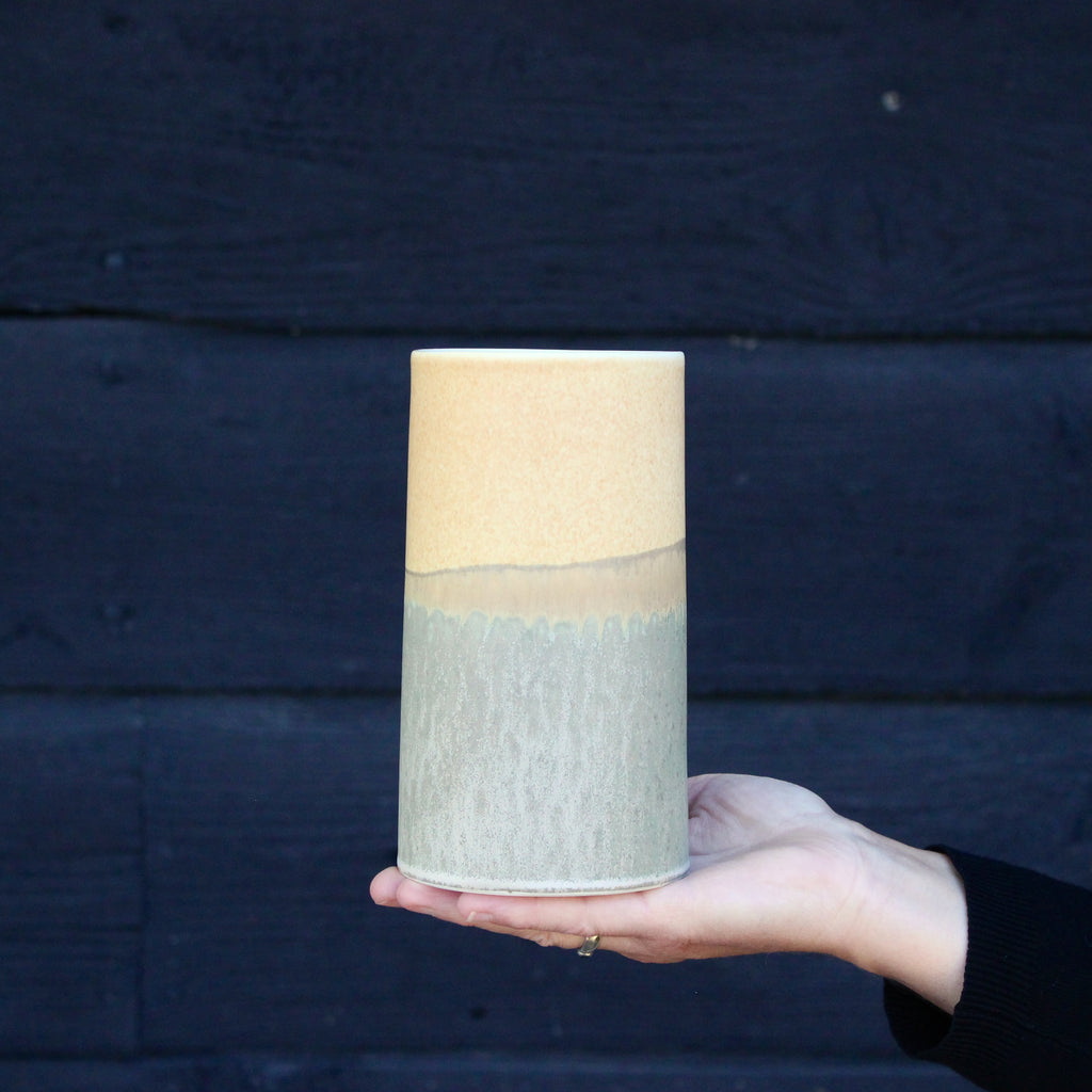 Sustain Vase - Dusty Green / Warm Yellow