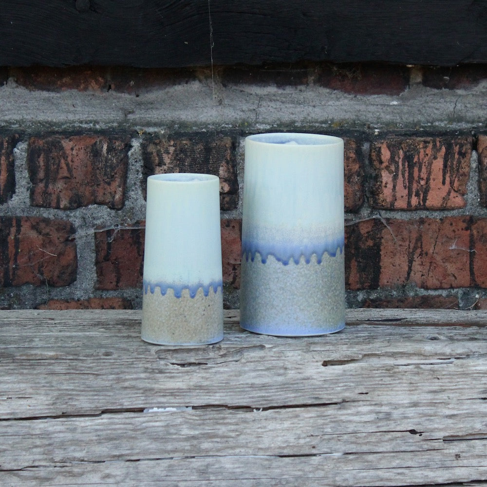 Sustainable Vase - Blue Freckles / Light Blue