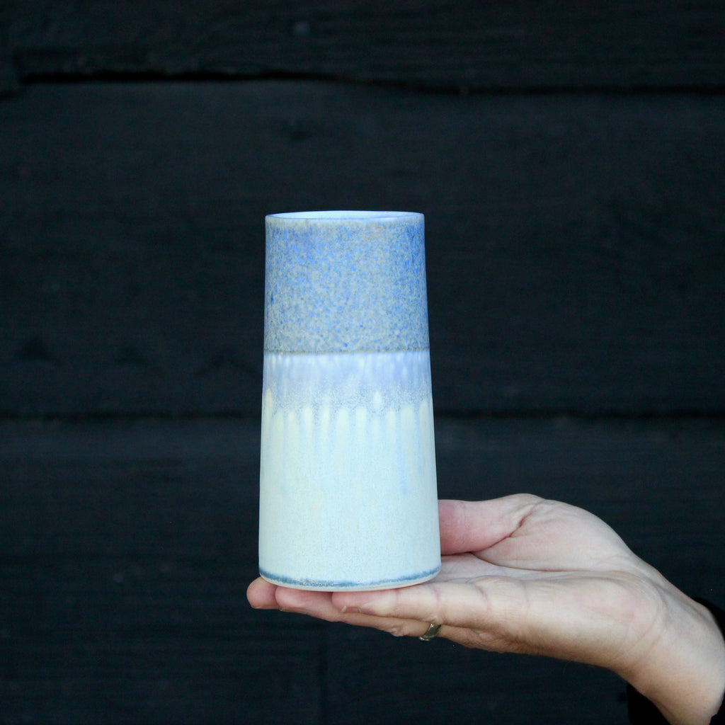 Sustainable Vase - Light Blue / Blue Freckles