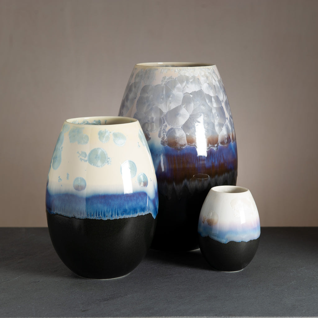 Crystal vase - Black/Pale