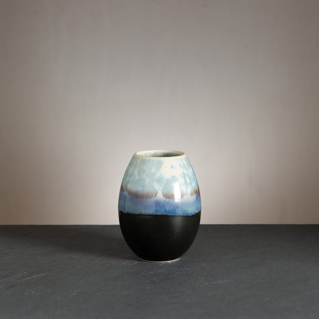 Crystal vase - Black/Steel Blue