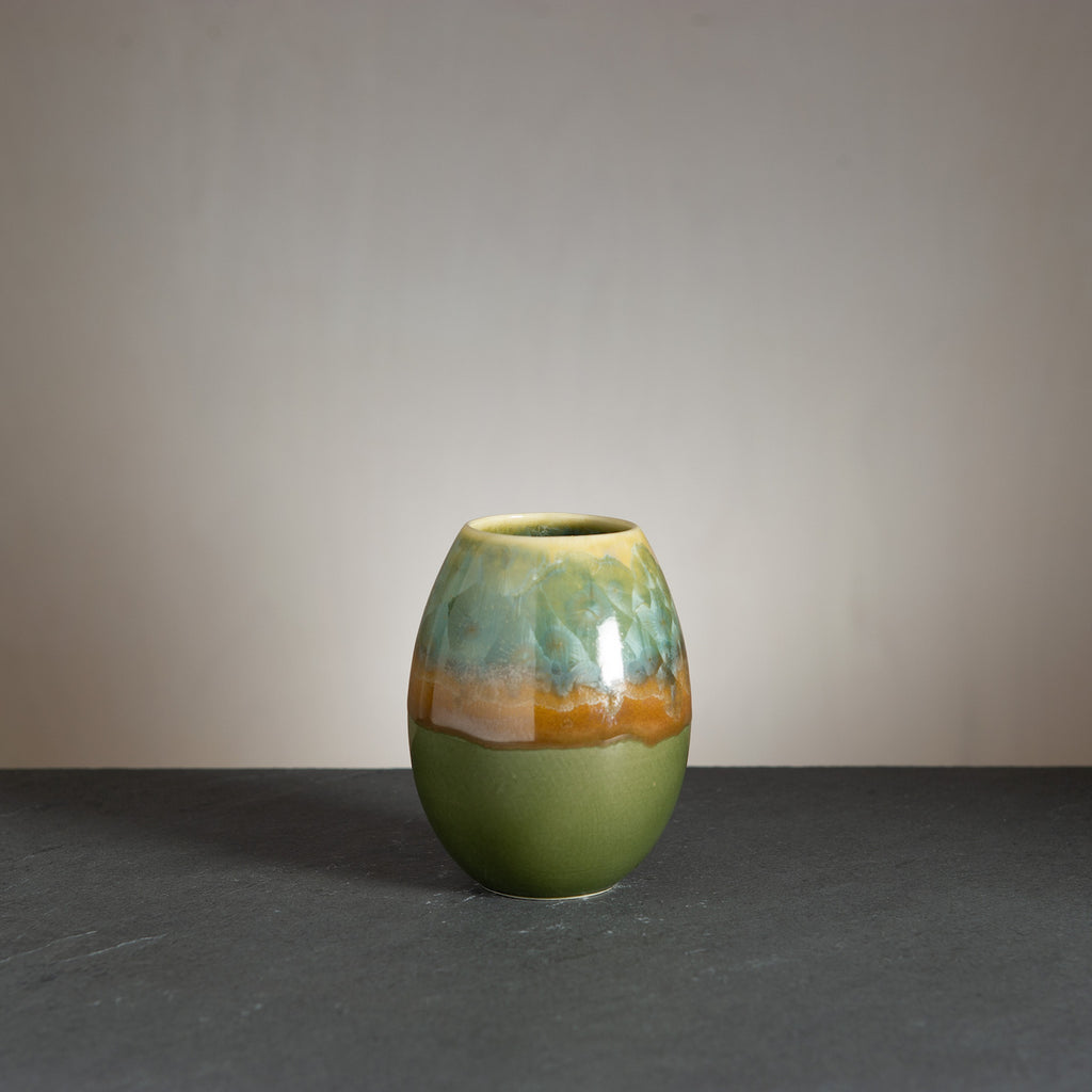 Crystal vase - Forest Green