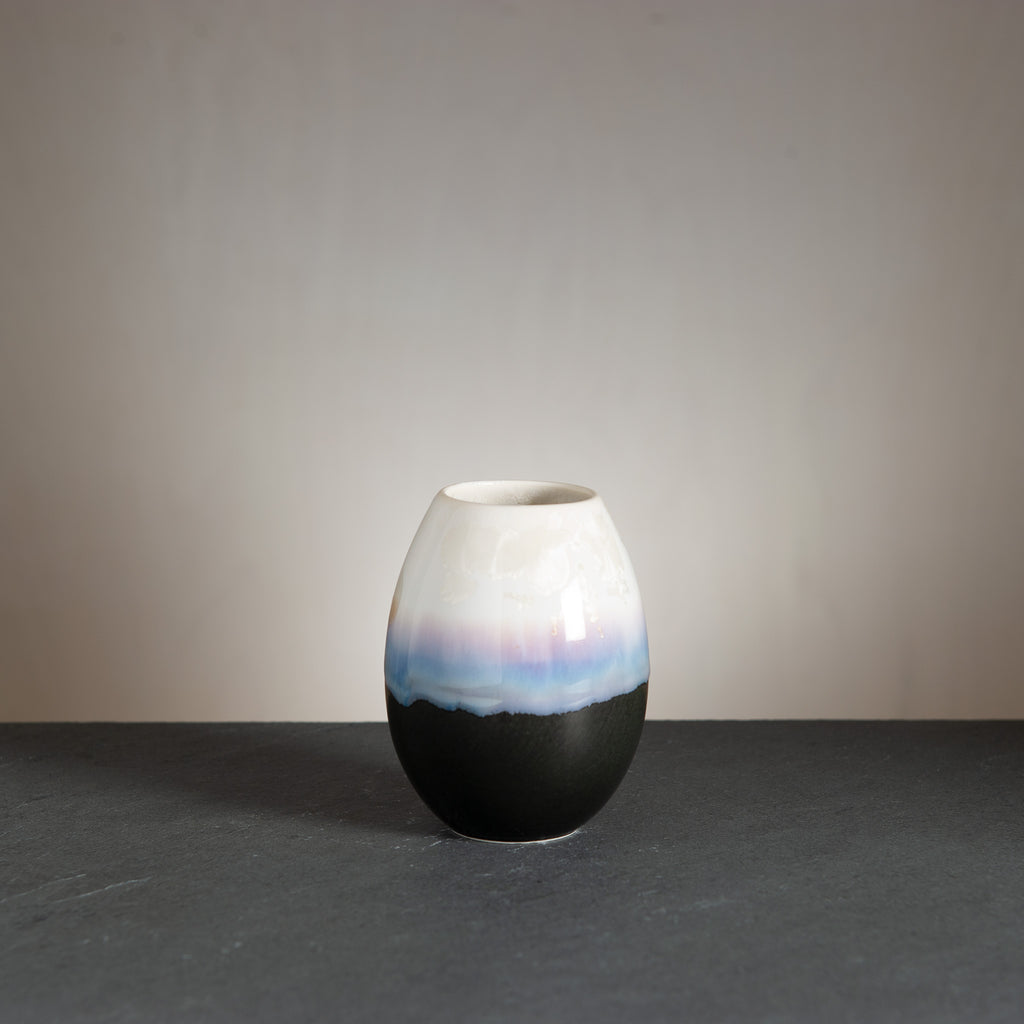 Crystal vase - Black/Snow white